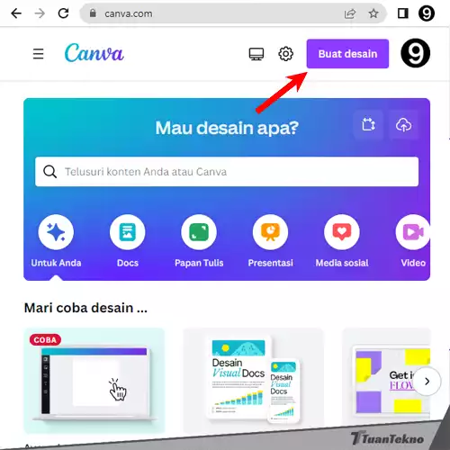 Langkah 1 - Membuat Watermark di Canva