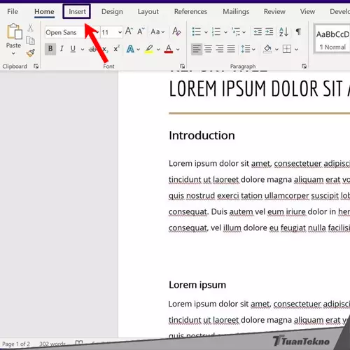 Langkah 2 - Cara Mengunci Gambar di Microsoft Word