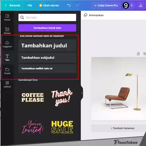 Langkah 4 - Membuat Watermark di Canva