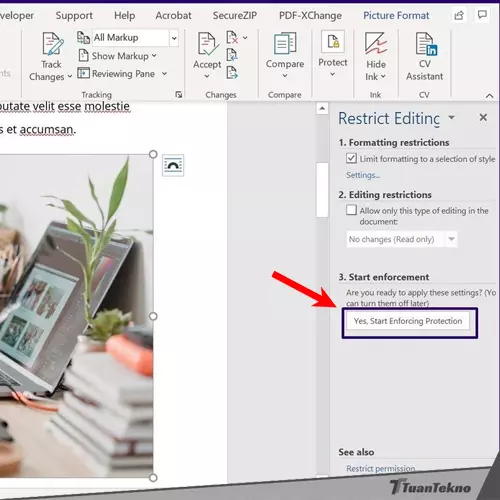 Langkah 7 - Cara Mengunci Gambar di Microsoft Word